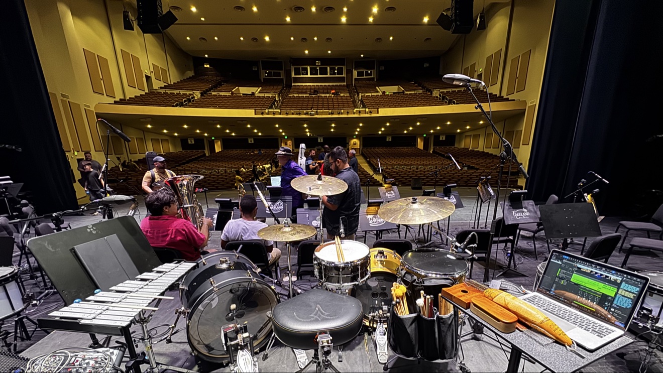 View of the theater from Emanuel’s drum kit on the Jazz Hamilton stage